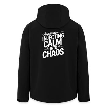Anesthesiologist Calm Into Chaos Anesthesia - Men’s Recycled Softshell Jacket by Stanley/Stella - black - Back - AI Model Male 185 light (185cm)