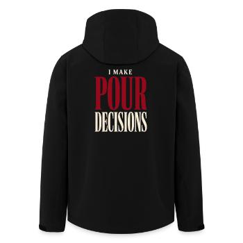 Bad Choices - Funny Wine Shirt - Men’s Recycled Softshell Jacket by Stanley/Stella - black - Back - AI Model Male 185 light (185cm)