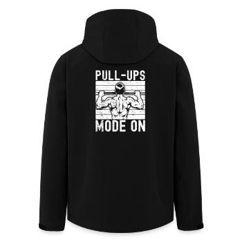 Gym Junkies Pull-Ups Mode On Calisthenics Fitness - Recycelte Männer Softshell-Jacke von Stanley/Stella - Schwarz - Hinten - AI Model Male 185 light (185cm)