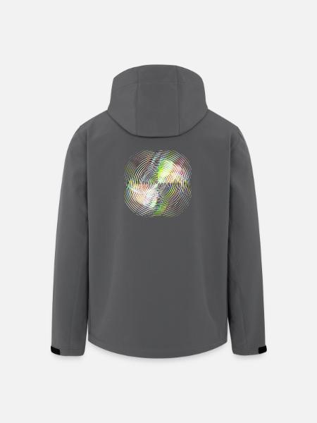Farbkreis-Spirale - Recycelte Männer Softshell-Jacke von Stanley/Stella - Schwarz