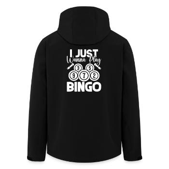 Bingo Player I Just want to Play Bingo - Men’s Recycled Softshell Jacket by Stanley/Stella - black - Back - AI Model Male 185 light (185cm)