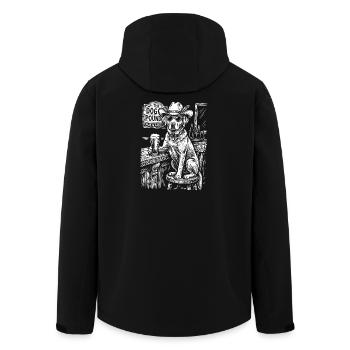 Cowboy Dog Beer Funny Labrador - Men’s Recycled Softshell Jacket by Stanley/Stella - black - Back - AI Model Male 185 light (185cm)