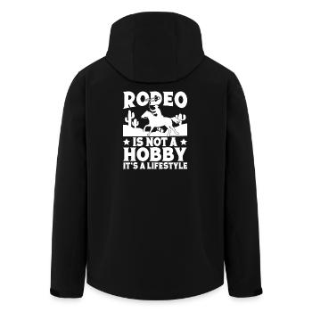 Rodeo Horse Riding Rodeo Is Not A Hobby Cowboy - Men’s Recycled Softshell Jacket by Stanley/Stella - black - Back - AI Model Male 185 light (185cm)