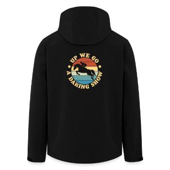Hobby Horse Rider Up We Go English Riding Horse - Men’s Recycled Softshell Jacket by Stanley/Stella - black - Back - AI Model Male 185 light (185cm)