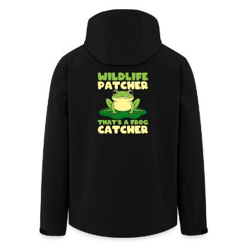 Frog Catcher Wildlife Patcher Catcher Frog - Men’s Recycled Softshell Jacket by Stanley/Stella - black - Back - AI Model Male 185 light (185cm)