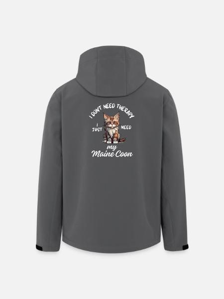 Maine Coon Therapy - Men’s Recycled Softshell Jacket by Stanley/Stella - black