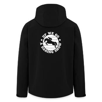 Hobby Horse Rider Up We Go English Riding - Men’s Recycled Softshell Jacket by Stanley/Stella - black - Back - AI Model Male 185 light (185cm)