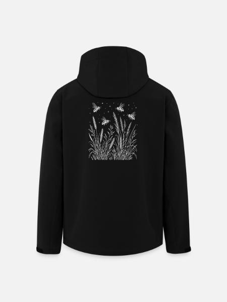 Wildflowers Bees - Men’s Recycled Softshell Jacket by Stanley/Stella - black