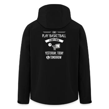 Funny Basketball Quote - Men’s Recycled Softshell Jacket by Stanley/Stella - black - Back - AI Model Male 185 light (185cm)