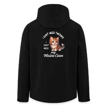 Cute Maine Coon - Men’s Recycled Softshell Jacket by Stanley/Stella - black - Back - AI Model Male 185 light (185cm)