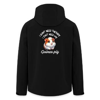 Guinea Pig Therapy - Men’s Recycled Softshell Jacket by Stanley/Stella - black - Back - AI Model Male 185 light (185cm)