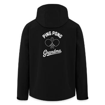 Table tennis table tennis player grandma gift - Men’s Recycled Softshell Jacket by Stanley/Stella - black - Back - AI Model Male 185 light (185cm)