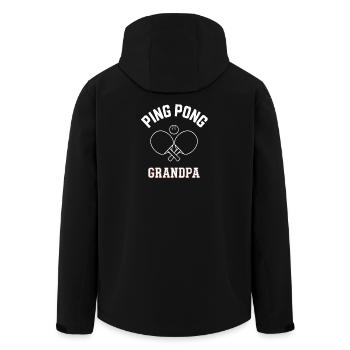 Table tennis, table tennis player, grandpa, gift - Men’s Recycled Softshell Jacket by Stanley/Stella - black - Back - AI Model Male 185 light (185cm)
