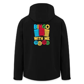 Bingo Game Bingo With Me Bingo - Men’s Recycled Softshell Jacket by Stanley/Stella - black - Back - AI Model Male 185 light (185cm)