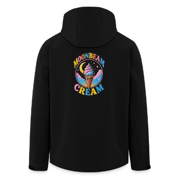  Moonbeam Cream Eiscreme Mond Eis Liebhaber Retro - Men’s Recycled Softshell Jacket by Stanley/Stella - black - Back - AI Model Male 185 light (185cm)