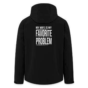 My Wife Is My Favorite Problem Marriage Humor Couple - Men’s Recycled Softshell Jacket by Stanley/Stella - black - Back - AI Model Male 185 light (185cm)