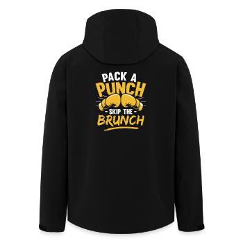 Pack A Punch Gloves Boxing Gloves - Men’s Recycled Softshell Jacket by Stanley/Stella - black - Back - AI Model Male 185 light (185cm)
