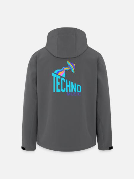 UFO Neon Techno Beam - Veste softshell homme en polyester recyclé Stanley/Stella - noir