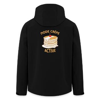 Active Crepe Mode - Men’s Recycled Softshell Jacket by Stanley/Stella - black - Back - AI Model Male 185 light (185cm)