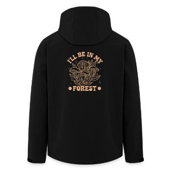 Mushroom Foraging Hunter Be In My Forest Morel - Men’s Recycled Softshell Jacket by Stanley/Stella - black - Back - AI Model Male 185 light (185cm)