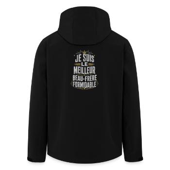 je suis Le meilleur beau-frère Formidable - Veste softshell homme en polyester recyclé Stanley/Stella - noir - Dos - AI Model Male 185 light (185cm)