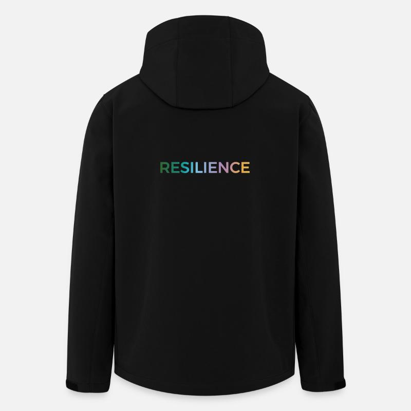 Resilience Gradient Typo - Men’s Recycled Softshell Jacket by Stanley/Stella - black