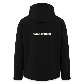 Data Over Opinion Statistics Analysis Science - Men’s Recycled Softshell Jacket by Stanley/Stella - black - Back - AI Model Male 185 light (185cm)