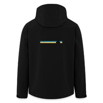 Veuillez télécharger le design - Veste softshell homme en polyester recyclé Stanley/Stella - noir - Dos - AI Model Male 185 light (185cm)
