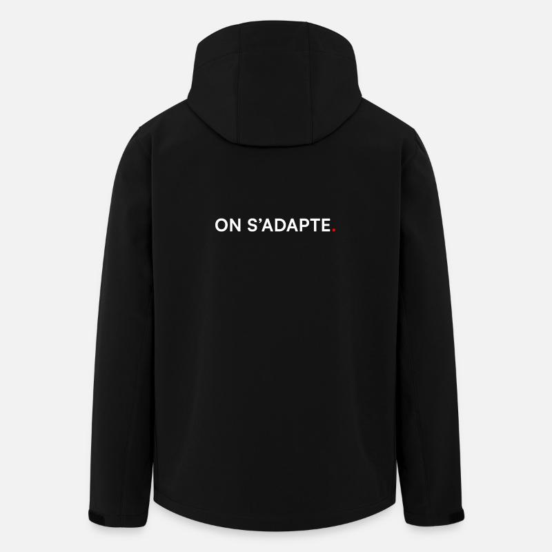 WE ADAPT. Design Minimal Motivation - Men’s Recycled Softshell Jacket by Stanley/Stella - black