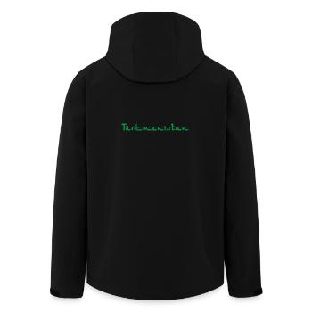 Turkmenistan - Recycelte Männer Softshell-Jacke von Stanley/Stella - Schwarz - Hinten - AI Model Male 185 light (185cm)