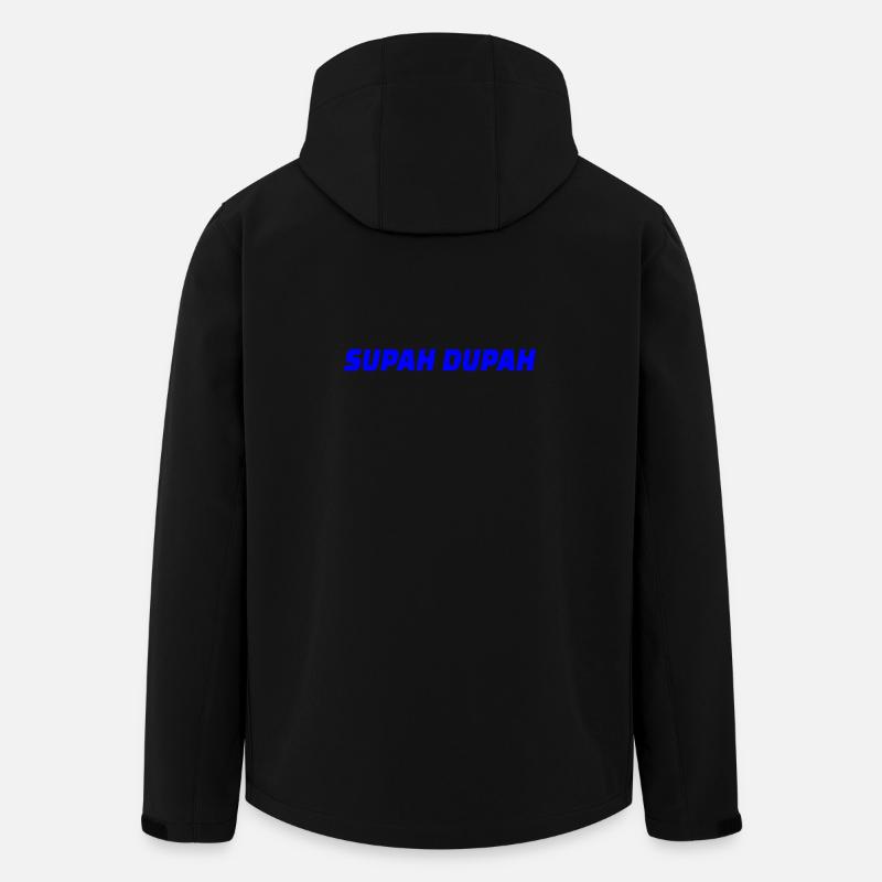 Supah Dupah Bold Typographisches Design - Recycelte Männer Softshell-Jacke von Stanley/Stella - Schwarz
