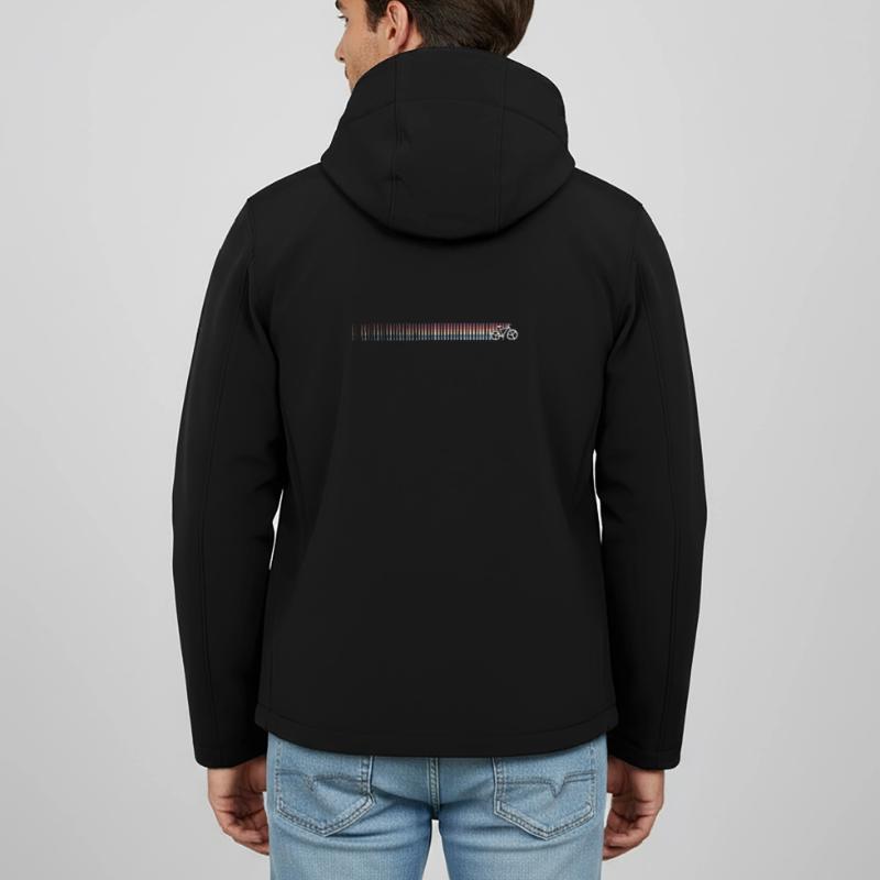 Gradient Barcode Sunset Men’s Recycled Softshell Jacket by Stanley/Stella