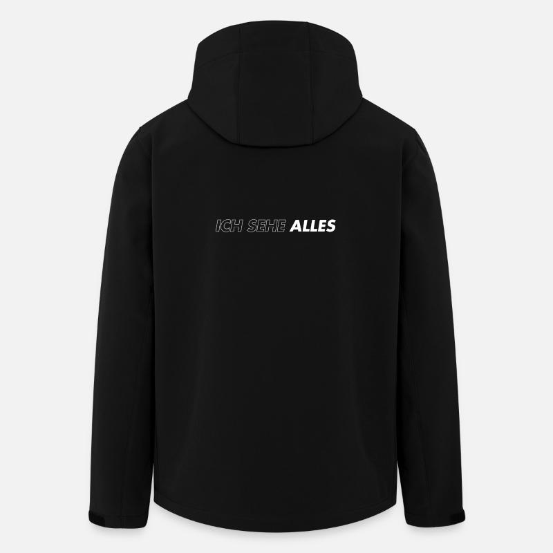 Ich sehe alles - Recycelte Männer Softshell-Jacke von Stanley/Stella - Schwarz