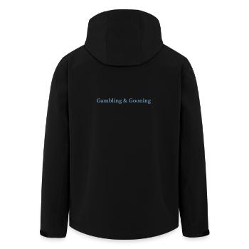 Gambling & Gooning  - Recycelte Männer Softshell-Jacke von Stanley/Stella - Schwarz - Hinten - AI Model Male 185 light (185cm)