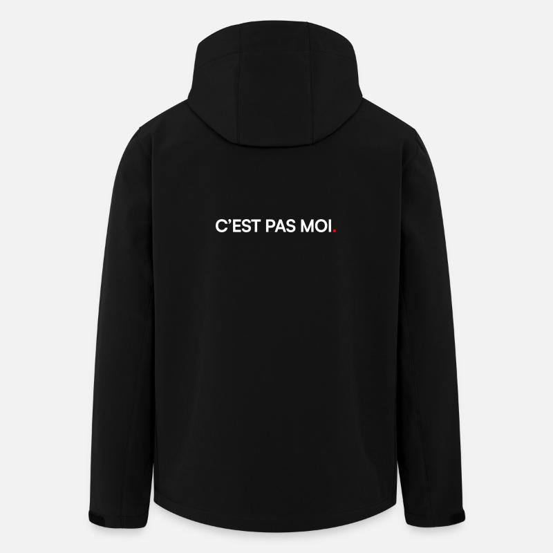 C’EST PAS MOI. | Humour drôle - Veste softshell homme en polyester recyclé Stanley/Stella - noir
