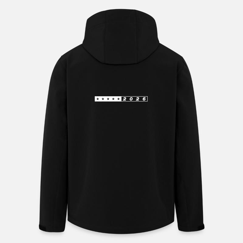 2026 Sterne Symbol - Recycelte Männer Softshell-Jacke von Stanley/Stella - Schwarz