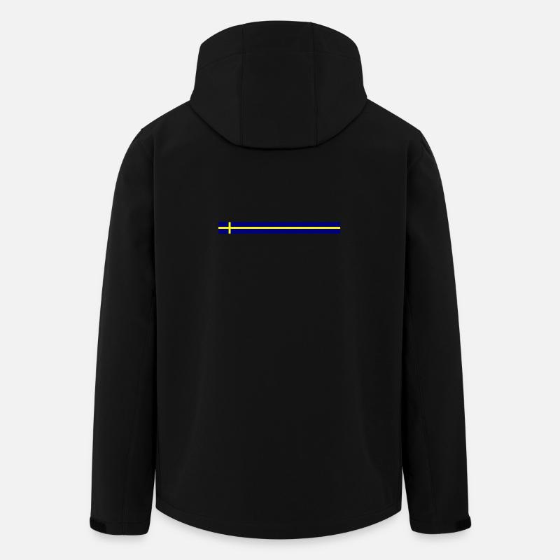 Icône du drapeau suédois - Veste softshell homme en polyester recyclé Stanley/Stella - noir