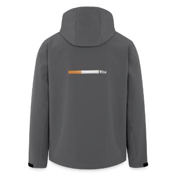 Zigarettenrauch Schatten - Recycelte Männer Softshell-Jacke von Stanley/Stella - Anthrazit - Hinten - AI Model Male 185 light (185cm)