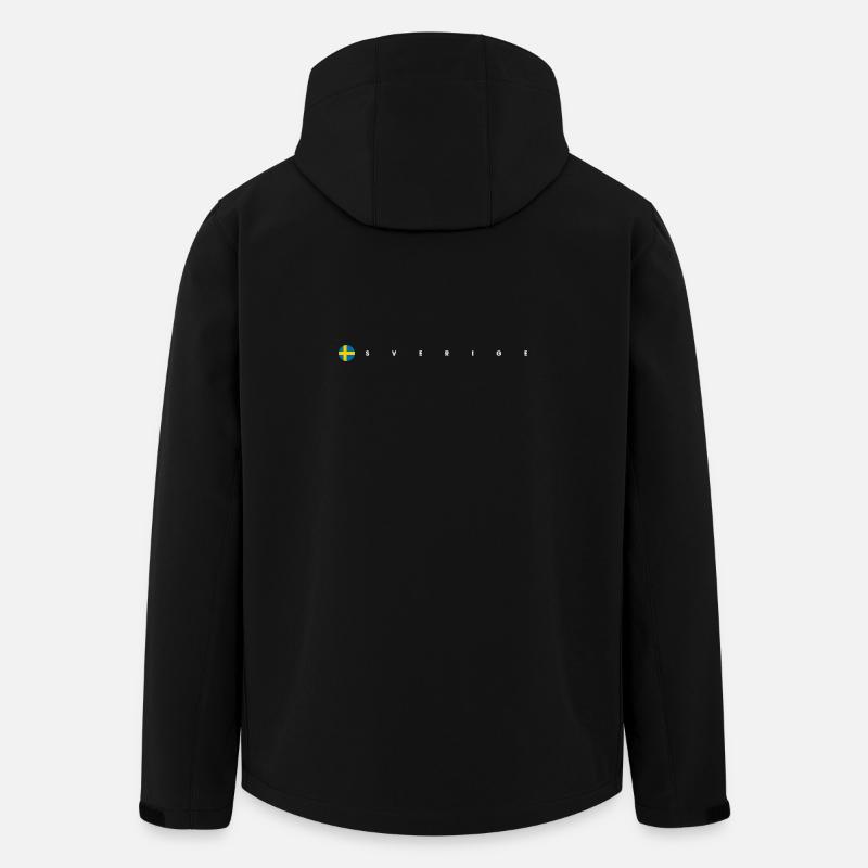 Drapeau de la Sverige - Veste softshell homme en polyester recyclé Stanley/Stella - noir