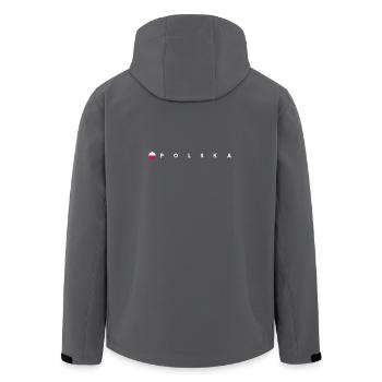 Drapeau de la Polska - Veste softshell homme en polyester recyclé Stanley/Stella - charbon - Dos - AI Model Male 185 light (185cm)