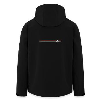 Retro Brontosaurus - Men’s Recycled Softshell Jacket by Stanley/Stella - black - Back - AI Model Male 185 light (185cm)