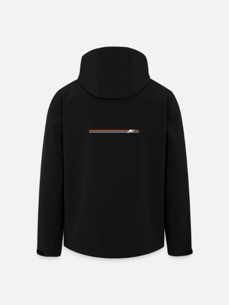 Retro Brontosaurus - Men’s Recycled Softshell Jacket by Stanley/Stella - black