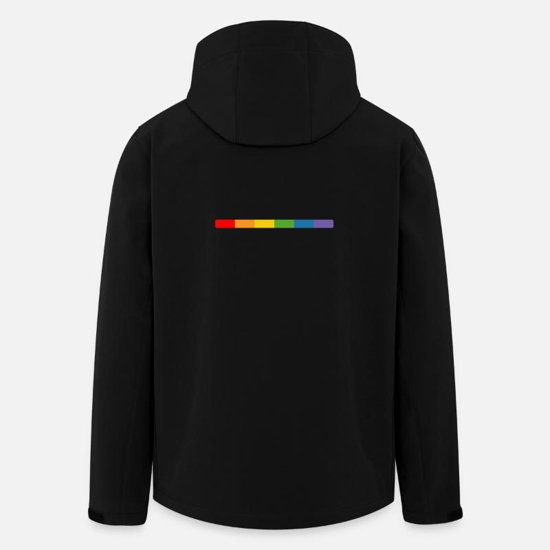 LGBT Regenbogen Tshirt lgbt queer csd tshirt - Recycelte Männer Softshell-Jacke von Stanley/Stella - Schwarz