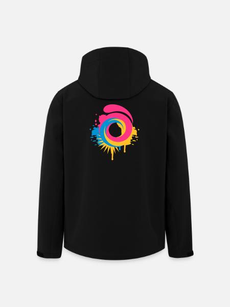 Un graffiti vortex - Veste softshell homme en polyester recyclé Stanley/Stella - noir