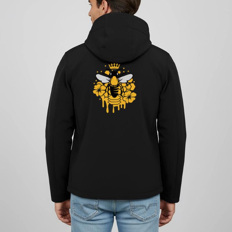 A bee with a crown Men’s Recycled Softshell Jacket by Stanley/Stella