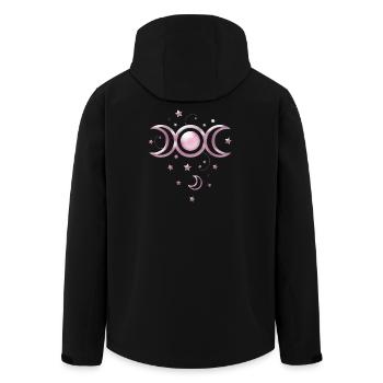 Lune Phases lunaires Wicca - Veste softshell homme en polyester recyclé Stanley/Stella - noir - Dos - AI Model Male 185 light (185cm)