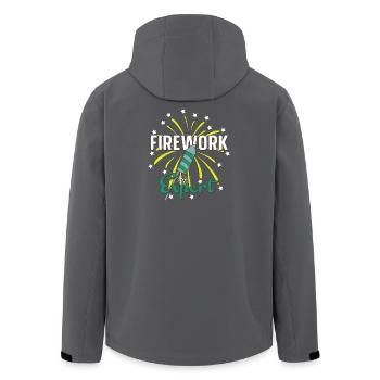 Firework Expert - Recycelte Männer Softshell-Jacke von Stanley/Stella - Schwarz - Hinten - AI Model Male 185 light (185cm)