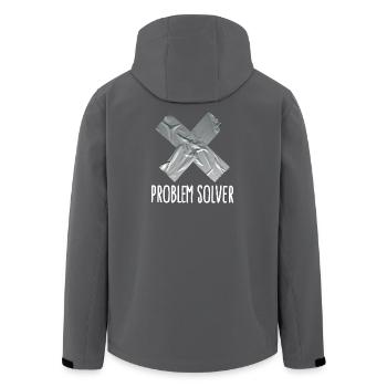 Problem solver marrant Ruban adhésif mari père - Veste softshell homme en polyester recyclé Stanley/Stella - charbon - Dos - AI Model Male 185 light (185cm)