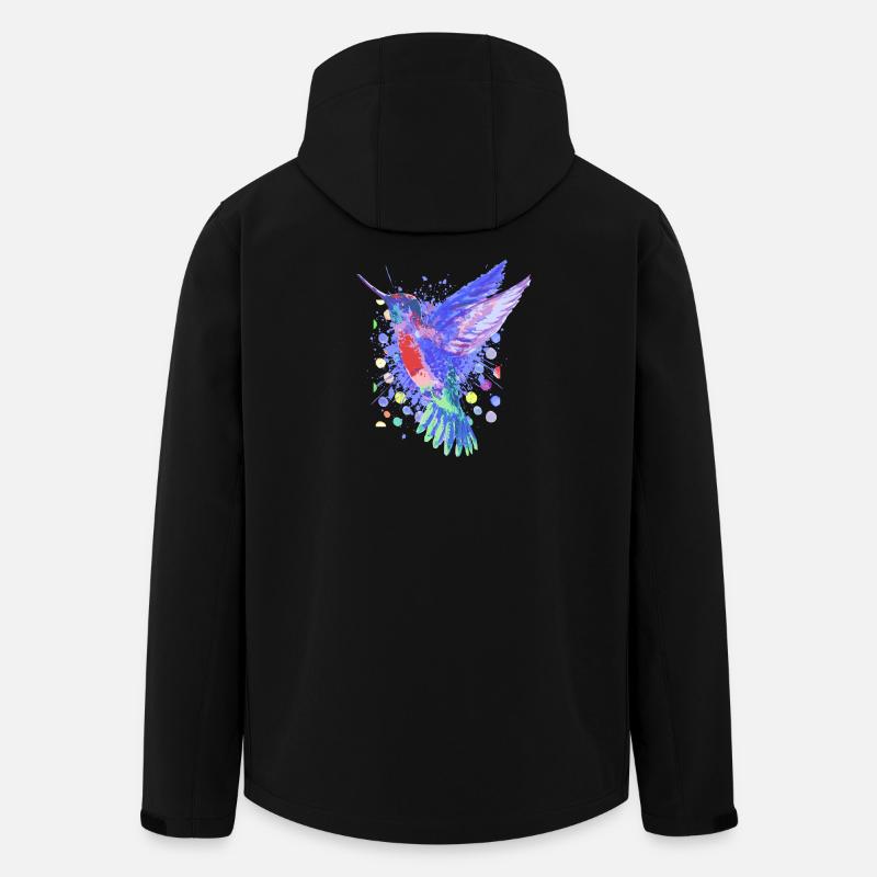 Kolibri Vogel - Schöner bunter Vogel - Recycelte Männer Softshell-Jacke von Stanley/Stella - Schwarz
