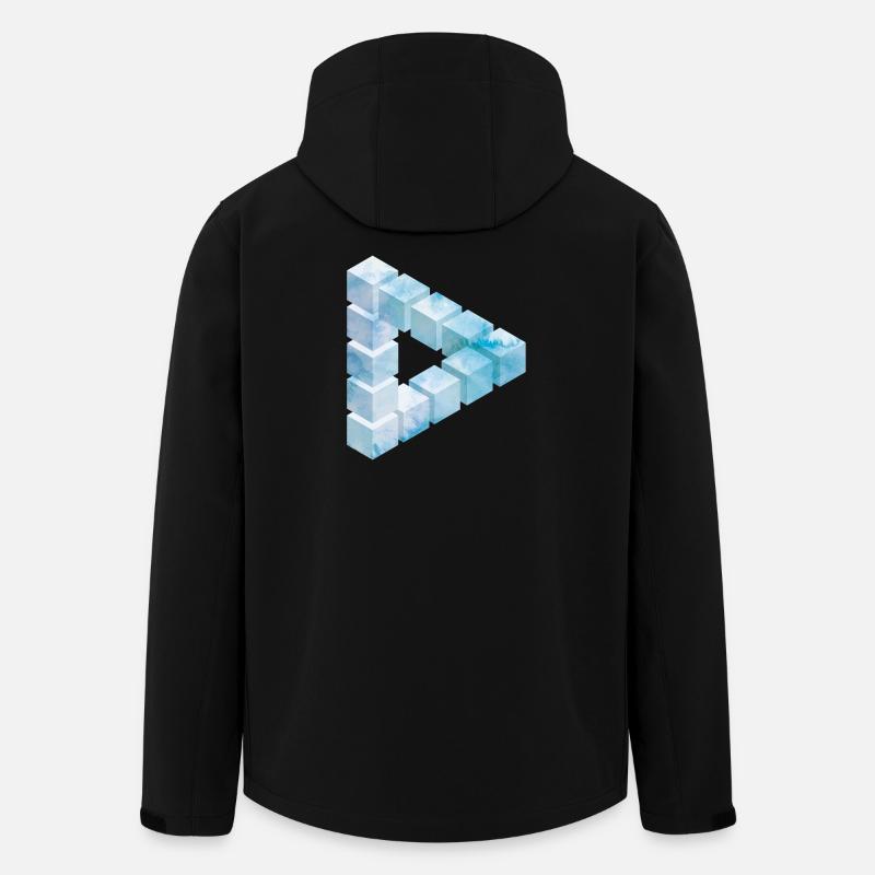 Eisblock Muster Design - Men’s Recycled Softshell Jacket by Stanley/Stella - black